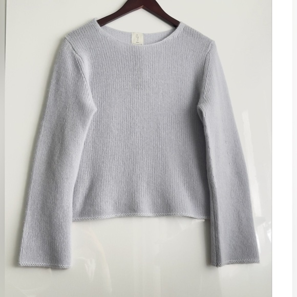 New 100% Cashmere joie Cozy Light Gray Sweater Woman’s - Picture 4 of 11